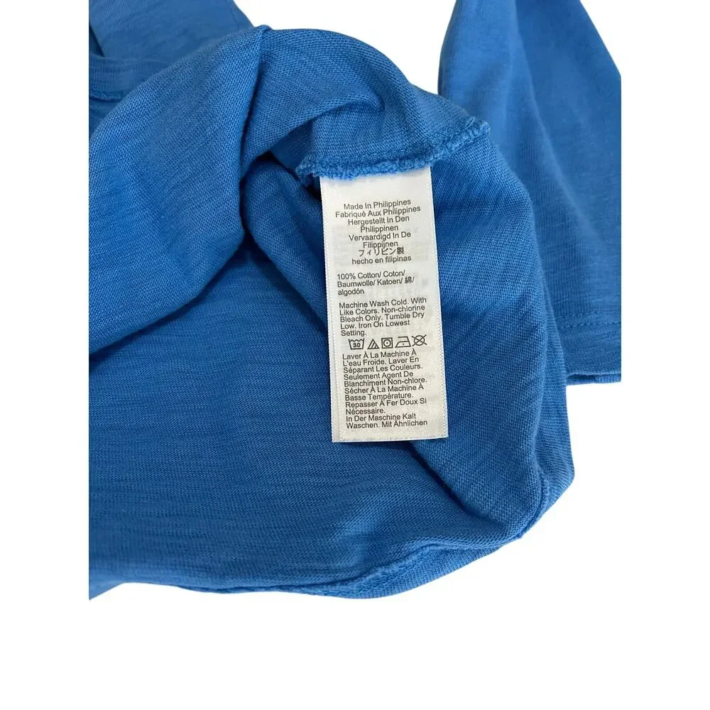 J.Crew long sleeve 100% cotton Girlfriend Tee Bundle of 2 Pink/Blue